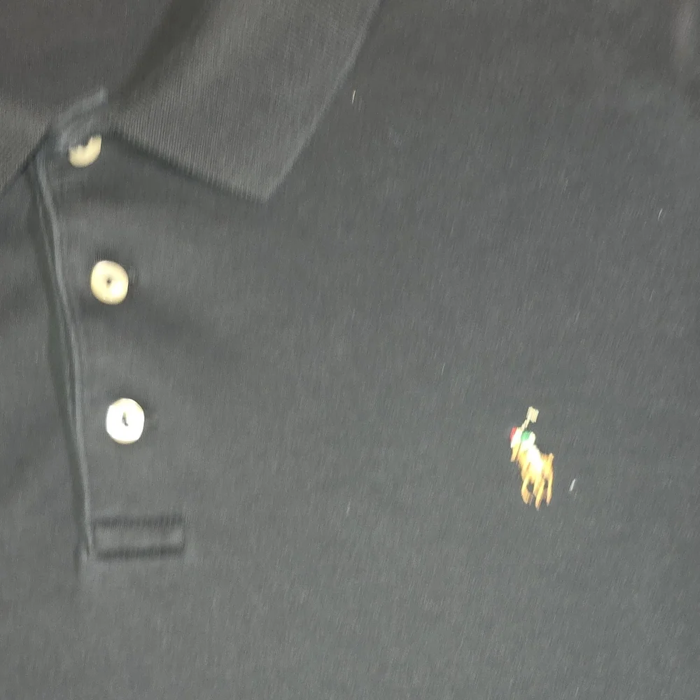 Polo Ralph Lauren Mens XL Classic Fit Cotton Polo Black White Pony